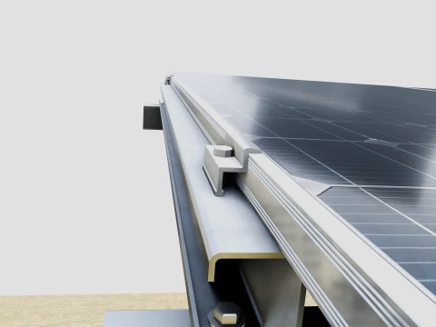 Single Column Solar Construction Type-2 3D Model