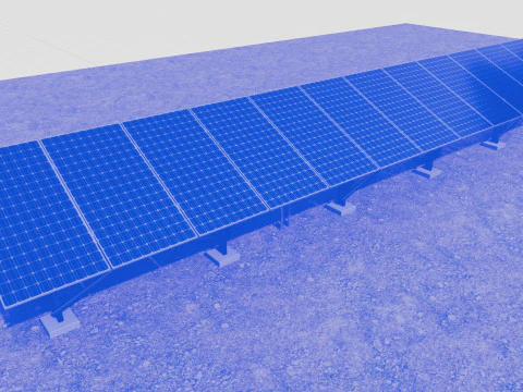 Single Column Solar Construction Type-2 3D Model