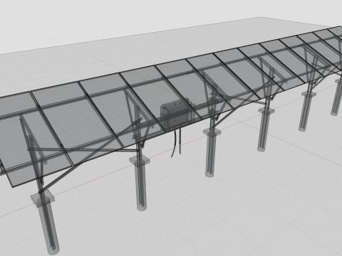 Single Column Solar Construction Type-2 Model 3D