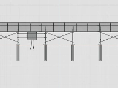 Single Column Solar Construction Type-2 3D Model