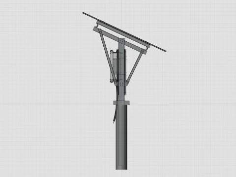 Single Column Solar Construction Type-2 3D Model