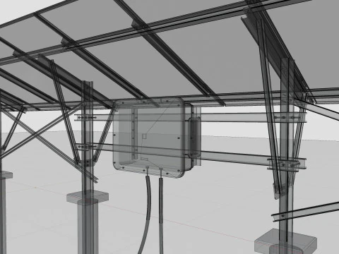 Single Column Solar Construction Type-2 3D Model