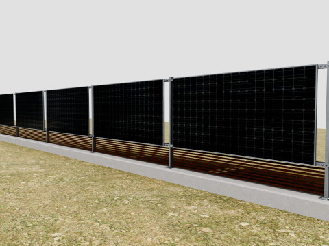 Solar Panel Wall Type-1 Modèle 3D