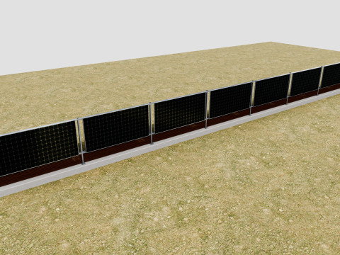 Solar Panel Wall Type-1 Modèle 3D