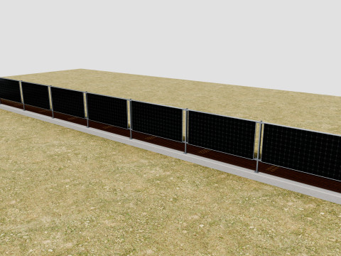 Solar Panel Wall Type-1 Modèle 3D