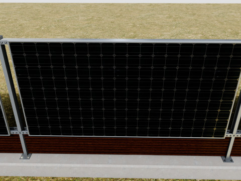 Solar Panel Wall Type-1 Modèle 3D