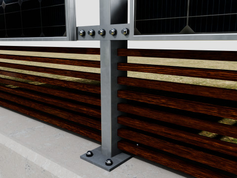 Solar Panel Wall Type-1 Modèle 3D