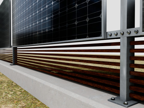 Solar Panel Wall Type-1 Modèle 3D