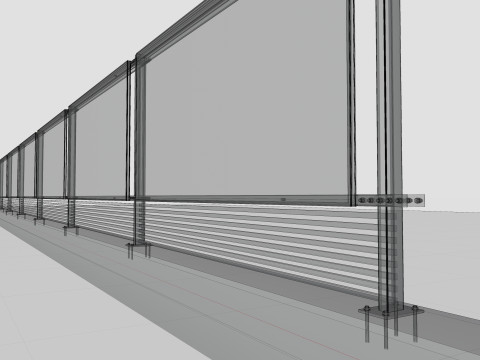 Solar Panel Wall Type-1 Modèle 3D
