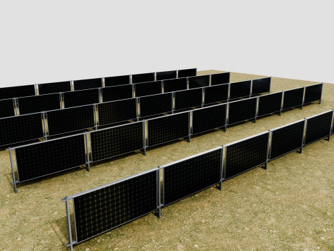 Solar Panel Wall Type-2 3Dモデル