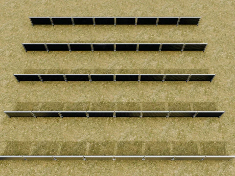 Solar Panel Wall Type-2 3D Model