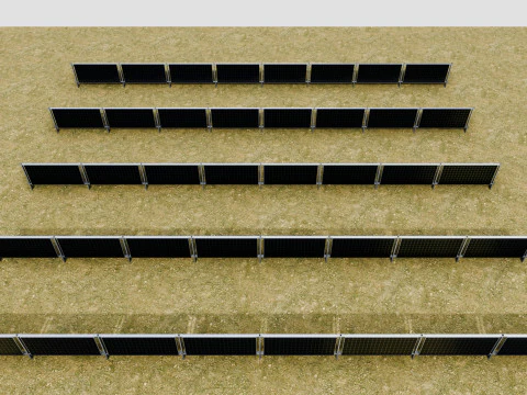 Solar Panel Wall Type-2 3D Model