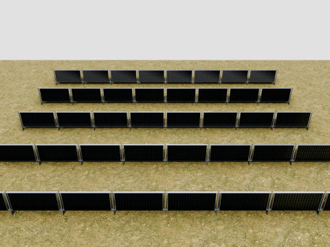 Solar Panel Wall Type-2 3D Model