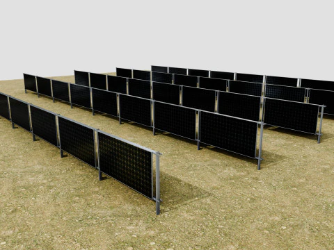 Solar Panel Wall Type-2 3D Model
