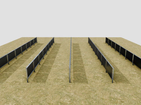 Solar Panel Wall Type-2 3D Model