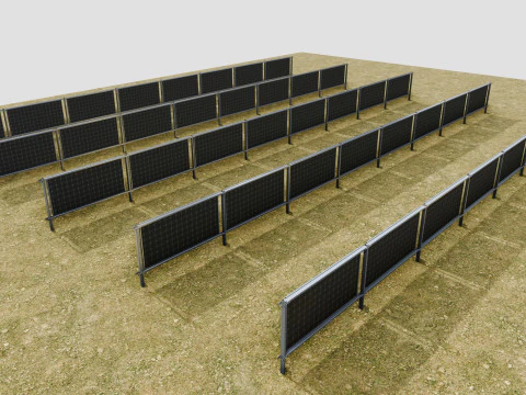 Solar Panel Wall Type-2 3D Model