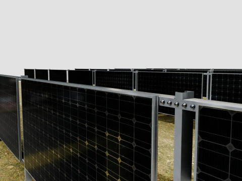 Solar Panel Wall Type-2 3D Model