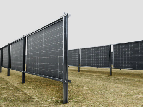 Solar Panel Wall Type-2 3D Model