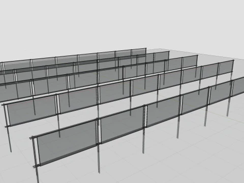 Solar Panel Wall Type-2 3D Model