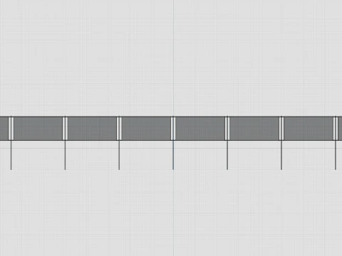 Solar Panel Wall Type-2 3D Model