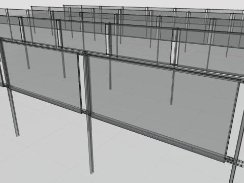 Solar Panel Wall Type-2 3D Model