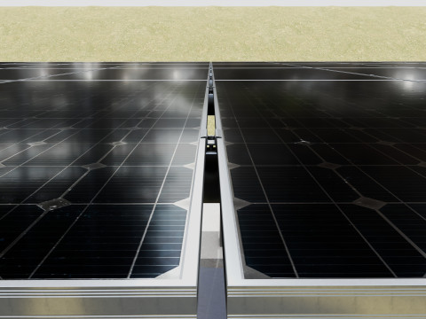 132 kW Solar Canal 3D Model