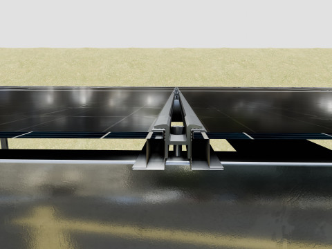 132 kW Solar Canal 3D Model