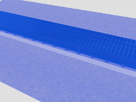 132 kW Solar Canal 3D Model