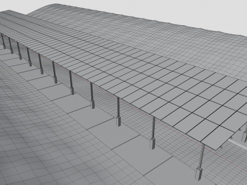 132 kW Solar Canal 3D Model