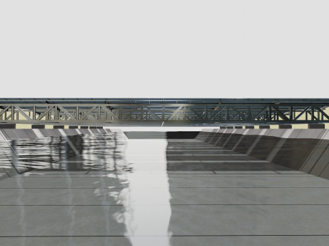 200 kW Solar Canal 3Dモデル