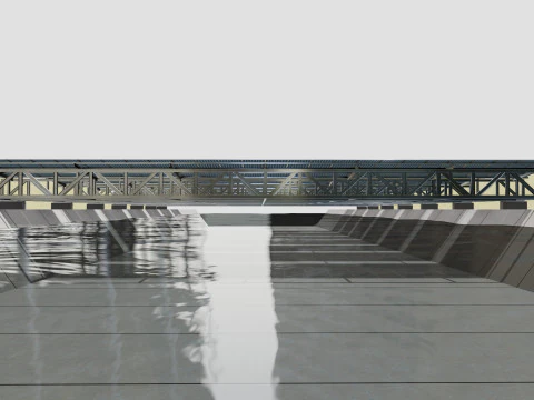 200 kW Solar Canal 3D Model