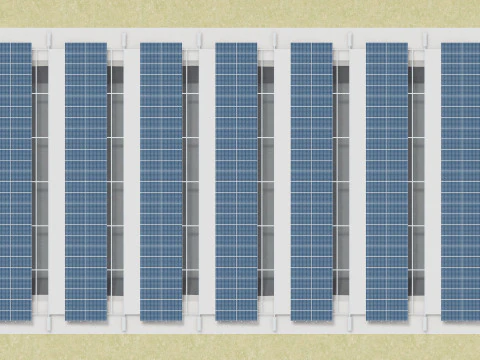 200 kW Solar Canal 3D Model