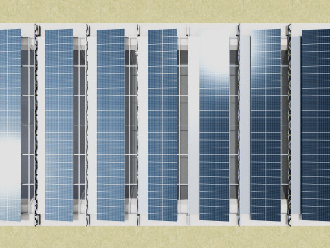 200 kW Solar Canal 3Dモデル