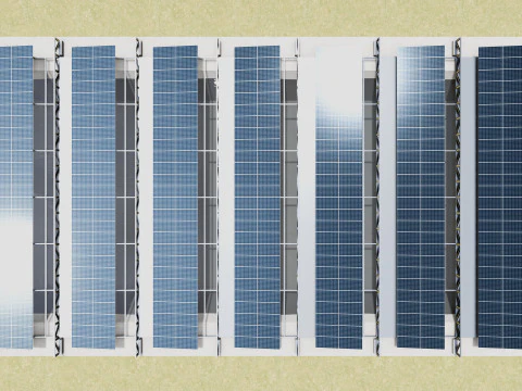 200 kW Solar Canal 3D Model