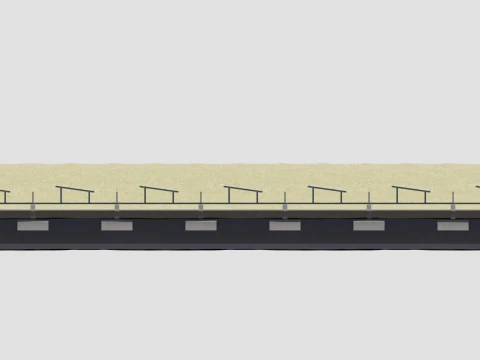 200 kW Solar Canal 3D Model