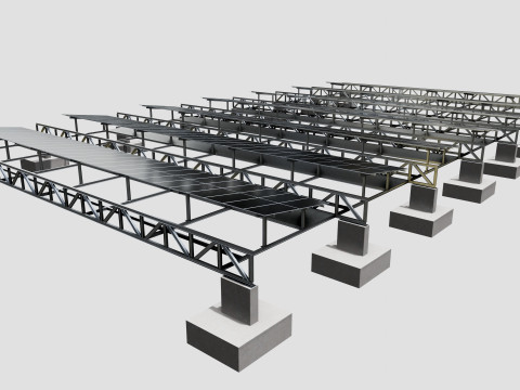 200 kW Solar Canal 3Dモデル