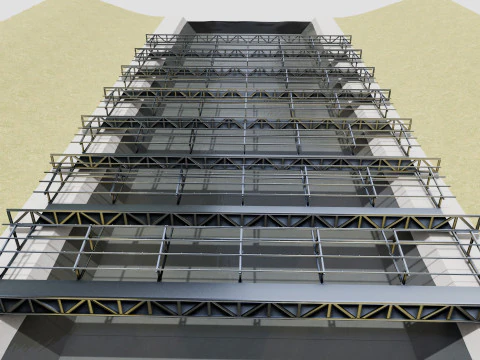 200 kW Solar Canal 3D Model
