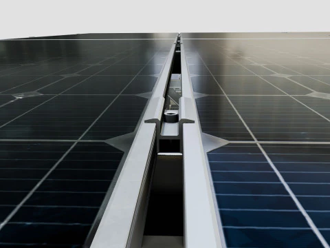 200 kW Solar Canal 3D Model