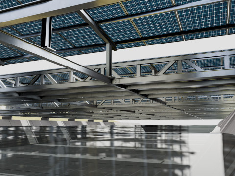 200 kW Solar Canal 3Dモデル