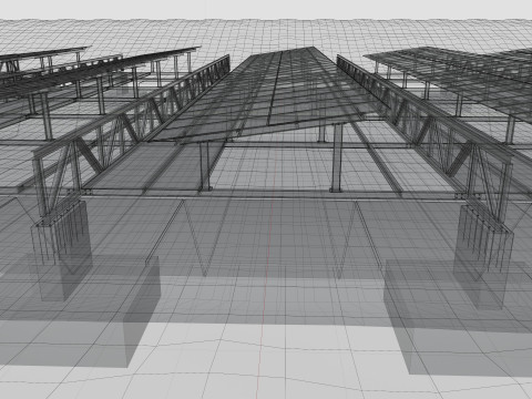 200 kW Solar Canal 3Dモデル