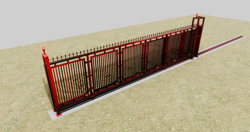 Fence Gate 3Dモデル .c4d .max .obj .3ds .fbx .stl .blend 