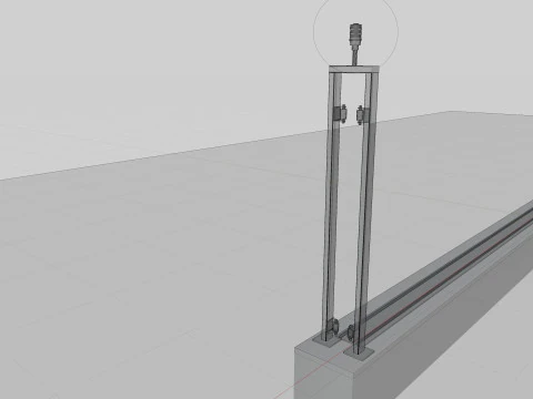 울타리 문 3D 모델