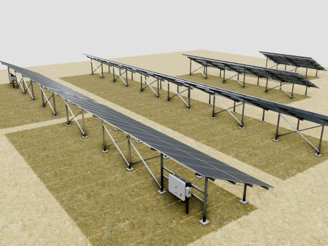 5 in 1 Solar Energy Structures 3Dモデル