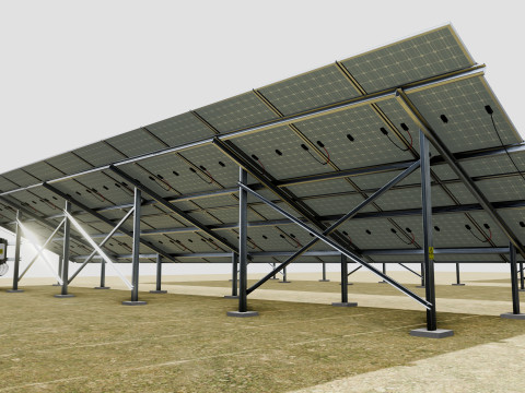 5 in 1 Solar Energy Structures 3D Model