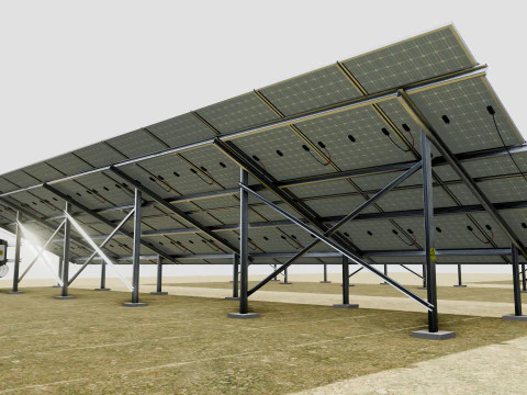 5 in 1 Solar Energy Structures 3D Model