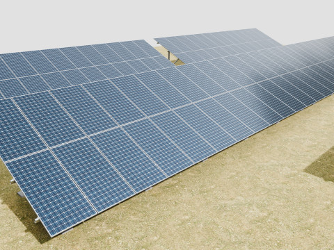 5 in 1 Solar Energy Structures 3D Model