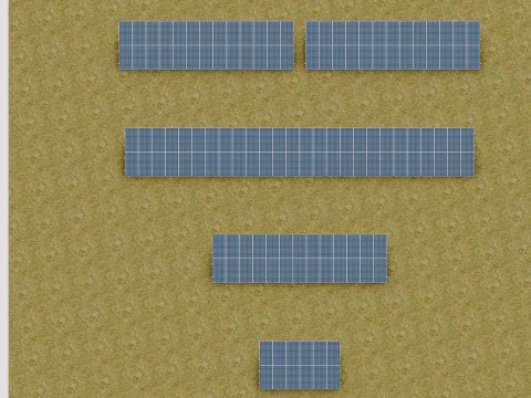 5 in 1 Solar Energy Structures 3D Model
