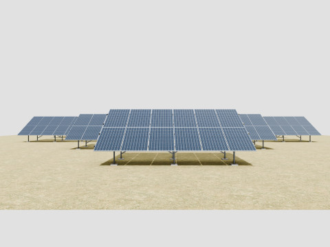 5 in 1 Solar Energy Structures 3D Model