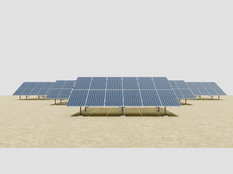 5 in 1 Solar Energy Structures 3D Model