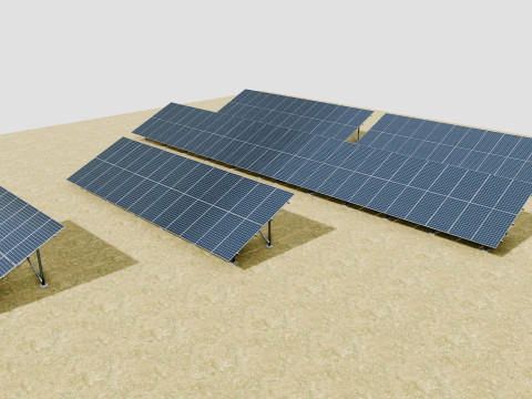 5 in 1 Solar Energy Structures 3D Model